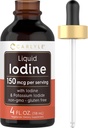 Carlyle Liquid Iodine Drops 4 fl az 124; 150 mcg a 124; Jód & Kálium Iodide Supplement