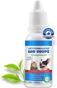 Fül cseppek macskák & kutya fülfertőzés gyógyszeres -fül atkák kezelés -Kutya Élesztő Soothing tisztítás 1% hidrokortizon -Tiszta Pet Earwax -Enyhe és Effection -60ml