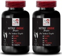 Calcium alpha-Ketoglutarat - NITRIC OXIDE BOOSTER - Nitric Oxid Pulver L-Arginin, Muskelpumpe, Krafttraining, Übungsstärke, Athletic Boost, GKG Ergänzung 2 Flaschen 180 Tabletten