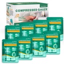 8 Packs Sterile Tömörített Gézlap Z- Foltos - Sebgézlap vérzéses megálláshoz, 4.5 "x 4.1 Yards, 6- Ply - elsősegély készlet, orvosi trauma készlet, IFAK készletek újratöltése