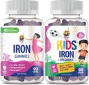 SUNNY SAM Vas Gumikat gyerekeknek és felnőtteknek - Vas Vitaminokat C-vitaminnal, 10 mg / szerving - Vas rágógumi az immuntámogatás Red Blood Cell termelés